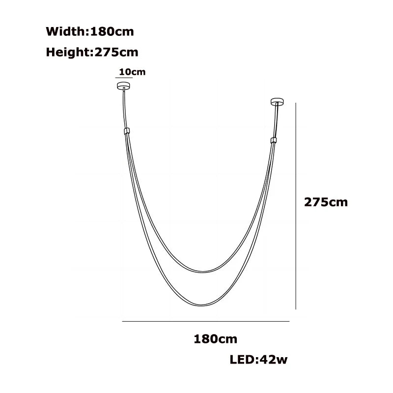 Lunet Arc Dimmable Metal Pendant Light – product view 10