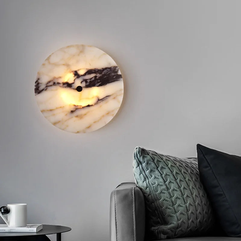 Cyrene Veil Alabaster Wall Sconce – product view 2