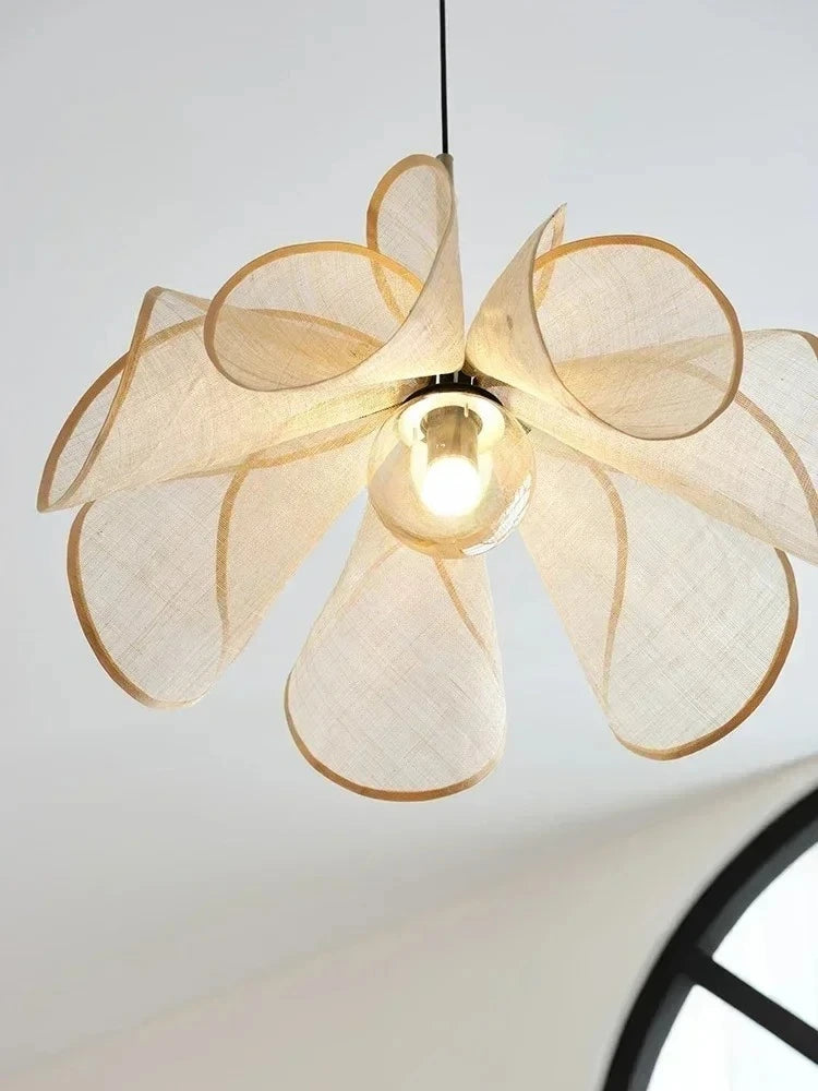 Fabric Chandelier – Wabi-Sabi Modern for Living Room, Bedroom & Bedside | Noemi Orbit by Evenlyr