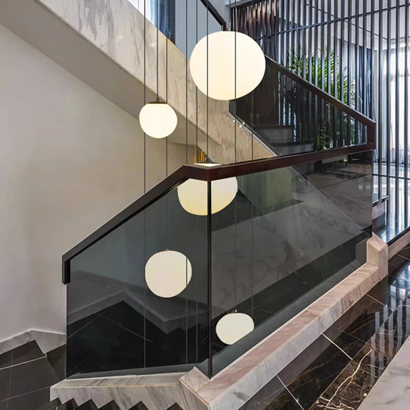 Designer Chandelier – Modern Minimalist for Staircase, Foyer | Isolde Veil by Evenlyr