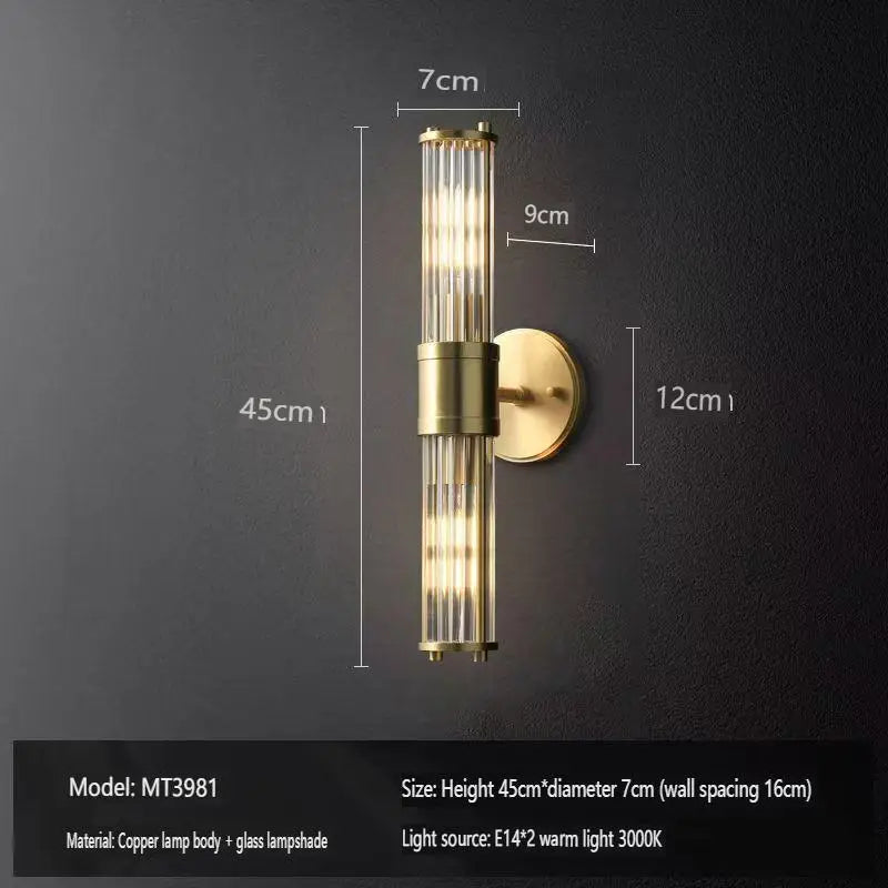 Gold Modern Brass Wall Sconce – detail view 6