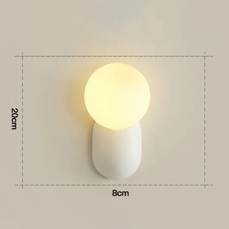 Glass Wall Sconce – Modern LED for Bathroom, Bedroom & Bedside | Amaya Crest by Evenlyr