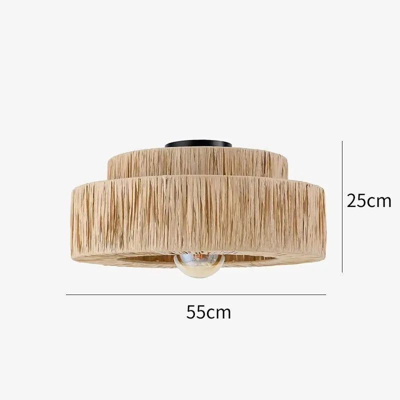 Rattan Pendant Light – Wabi-Sabi Japanese for Restaurant, Bedroom, Hotel | Thalia Orbit by Evenlyr