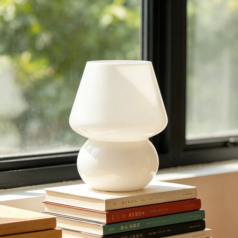 Murano-Style Glass Table Lamp – Modern Minimalist Dimmable LED for Bedside, Desk & Office, Living Room | Bellara Petal by Evenlyr