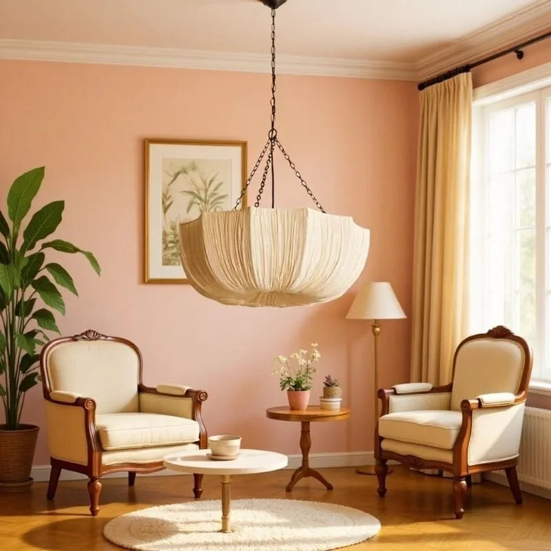 Aviana Petal Wabi-Sabi Fabric Pendant Light – 40/50/60cm