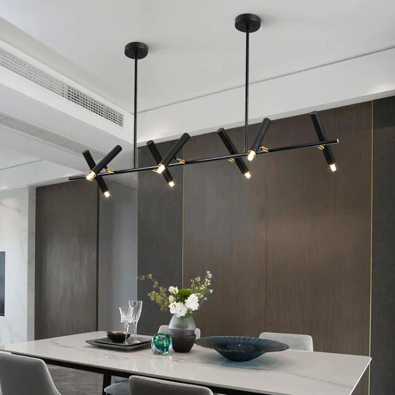 Metal Chandelier – Modern LED for Living Room, Dining Room & Kitchen | Seren Frame by Evenlyr