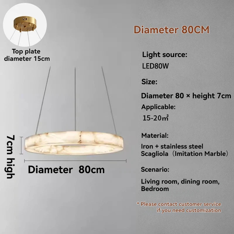 Aurelia Faux Alabaster Pendant Light for Kitchen Island – detail view 10