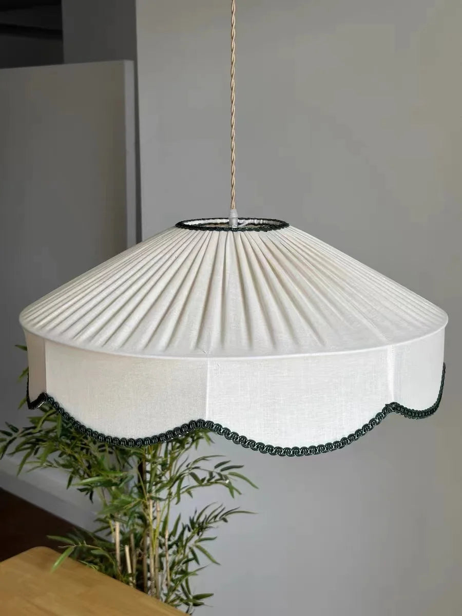 Fabric Chandelier – Wabi-Sabi Japanese for Bedroom & Bedside, Dining Room & Kitchen | Elowen Contour by Evenlyr