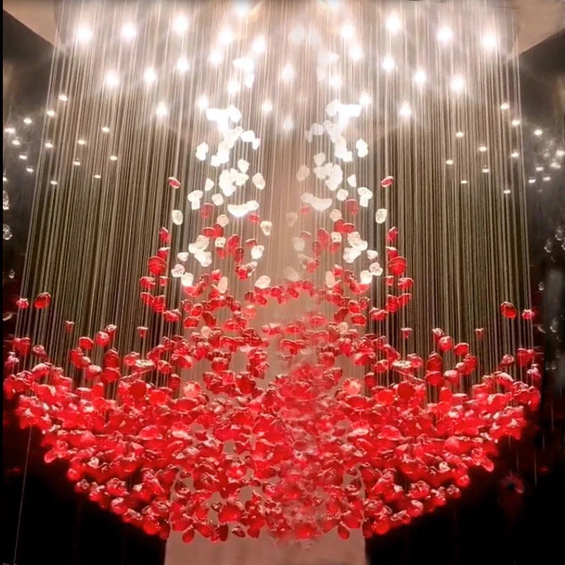 Crystal Linear Chandelier – Modern LED Linear for Hallway & Entryway, Living Room | Maris Dome by Evenlyr