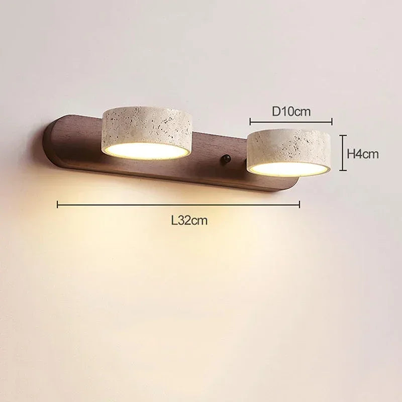Metal Round Wall Sconce – Wabi-Sabi Japanese LED for Bathroom | Oriana Arc by Evenlyr