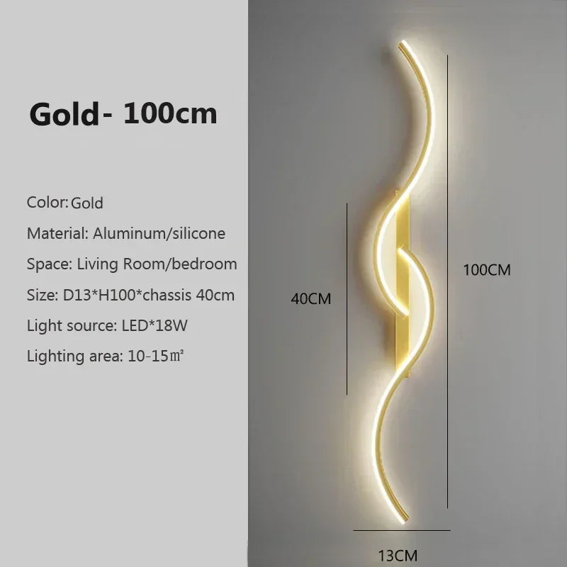 Metal Linear Wall Sconce – Minimalist Modern LED Linear for Bedroom & Bedside, Living Room | Aurelle Orbit by Evenlyr