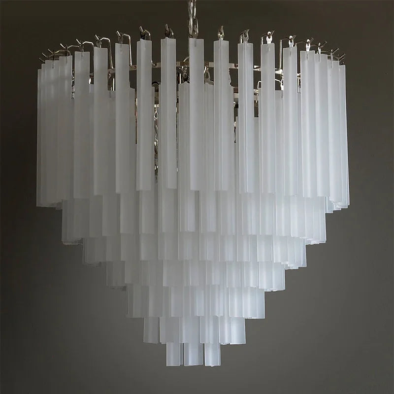 Glass Round Chandelier – Modern for Bedroom & Bedside, Living Room, Dining Room & Kitchen | Solenne Orbit by Evenlyr