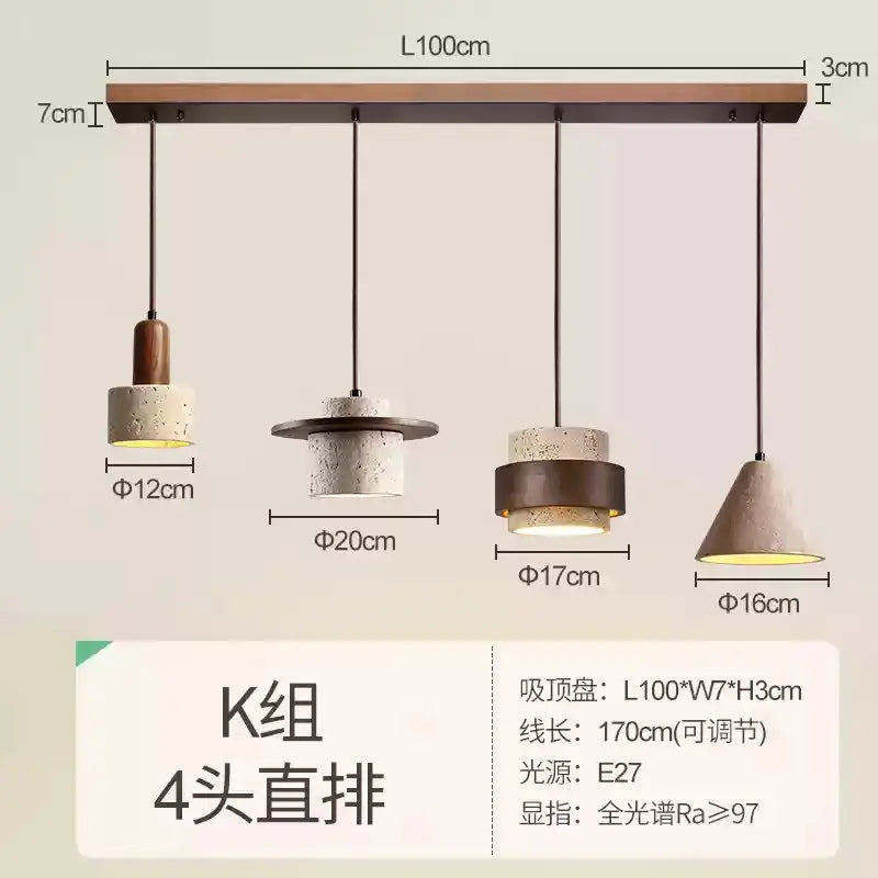 Zorin Veil Travertine Pendant Light – product view 7