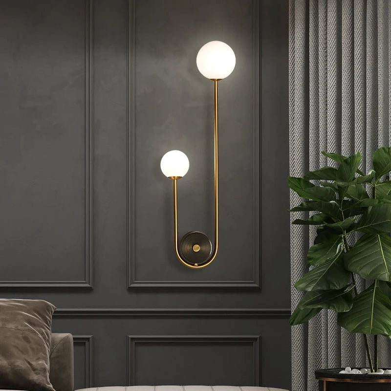 Glass Wall Sconce – Modern Minimalist for Bedroom, Living Room, Bathroom | Elowen Dome by Evenlyr