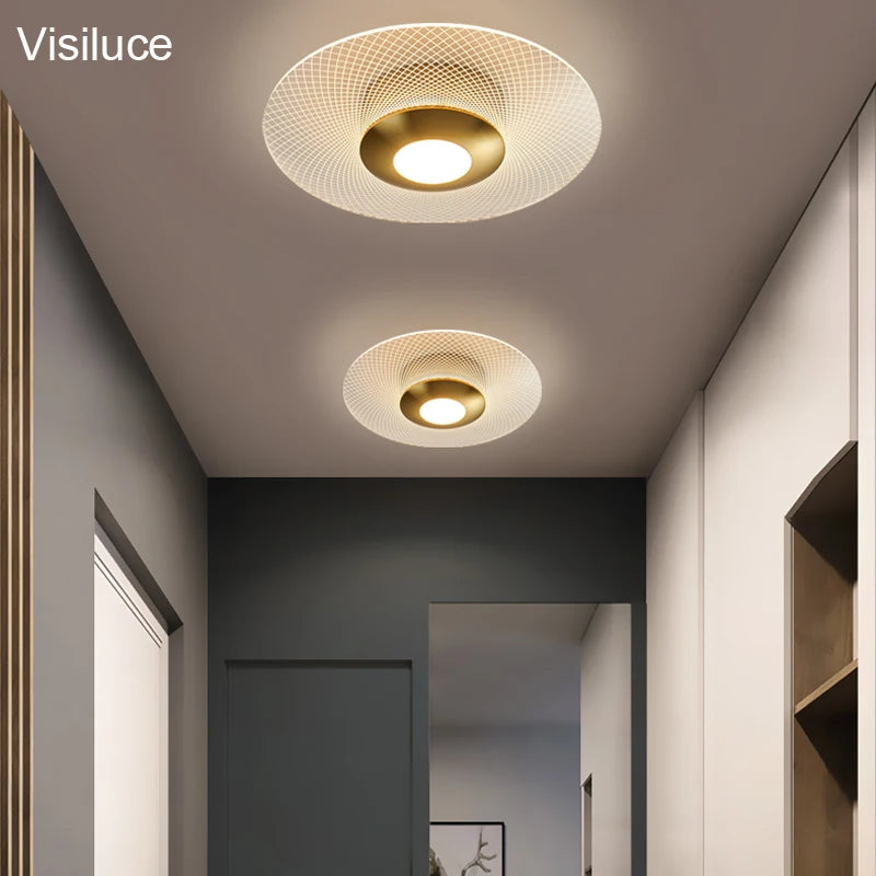 Helios Modern Flush-Mount Ceiling Light for Hallway – detail view 2