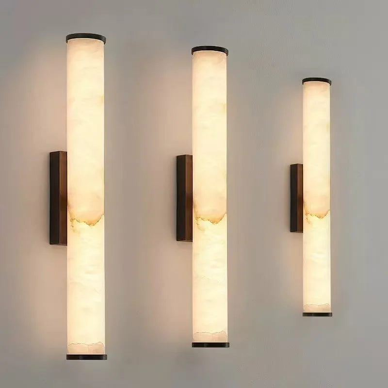 Marble & Copper Wall Sconce – Modern Minimalist Dimmable LED for Bedroom, Hallway, Bathroom | Elaris Line by Evenlyr