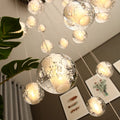 Glass & Crystal Pendant Light – Modern Minimalist for Restaurant, Kitchen Island, Dining Room | Solenne Halo by Evenlyr