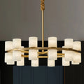 Alabaster & Marble Chandelier – Art Deco for Dining Room, Living Room, Foyer | Halcyon Crest by Evenlyr