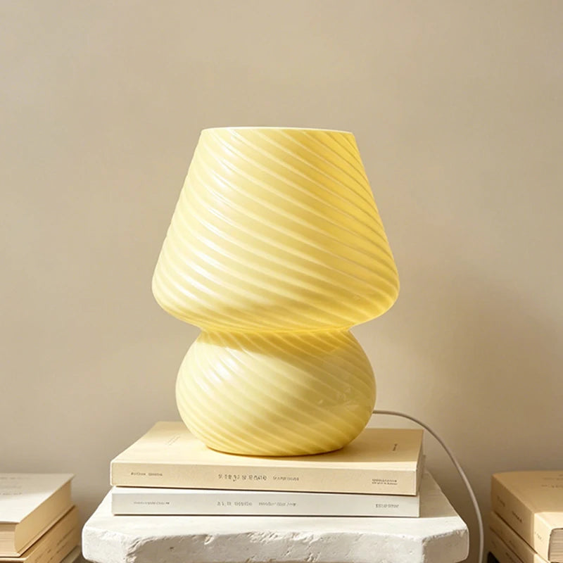 Murano-Style Glass Table Lamp – Modern Minimalist Dimmable LED for Bedside, Desk & Office, Living Room | Bellara Petal by Evenlyr