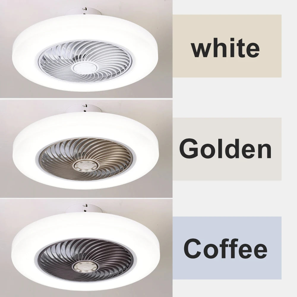 Elara 52cm Invisible-Blade Smart Ceiling Fan Light – Remote Control