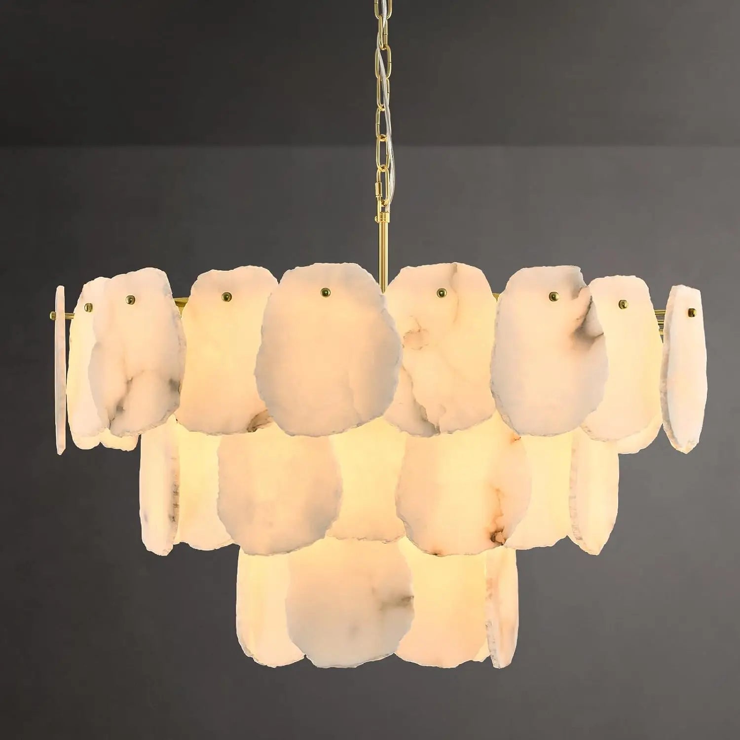 Alabaster & Marble Chandelier – Art Deco for Dining Room, Living Room, Bedroom | Evanthe Line by Evenlyr