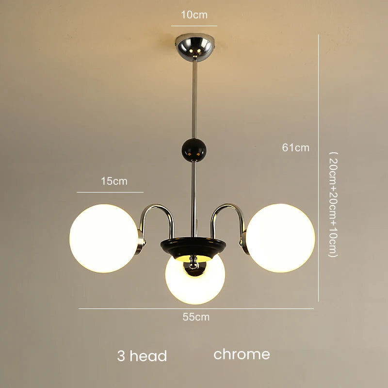 Glass Chandelier – Nordic Modern Multi-Light for Living Room, Dining Room, Foyer | Evanthe Arc by Evenlyr
