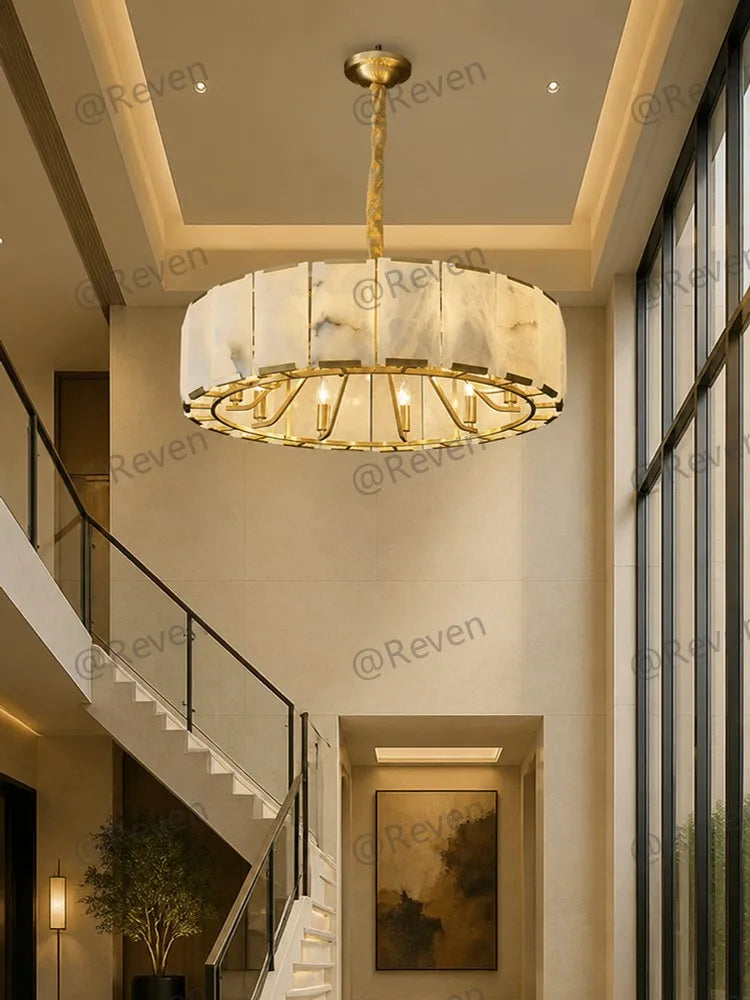 Sable Halo Alabaster Pendant Light – product view 3
