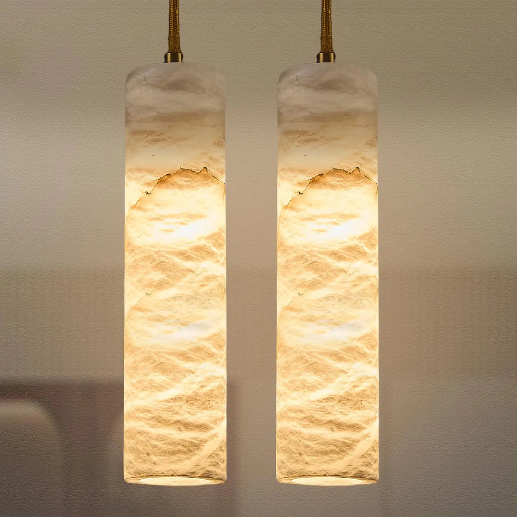 Helios Natural Alabaster Pendant Chandelier for Dining Room – detail view 2