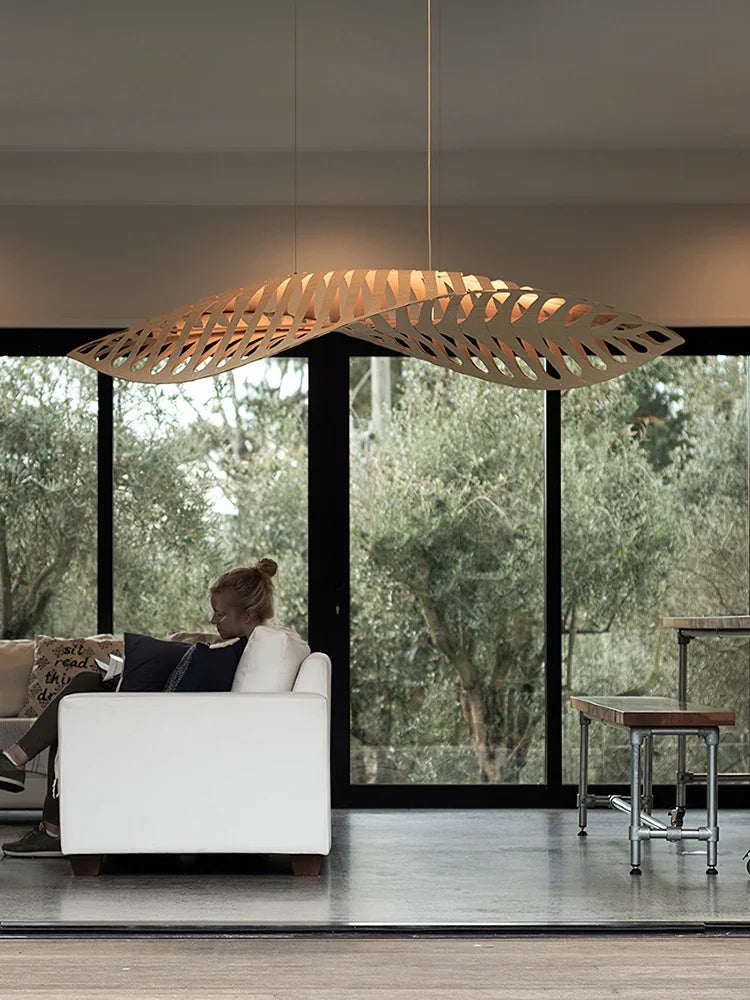 Junia Arc Wood Pendant Light – product view 5