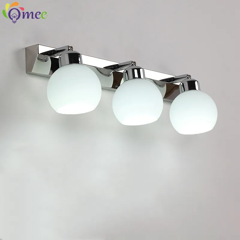 Helios Crystal LED Bathroom Mirror Light for Vanity Area – Stainless Steel