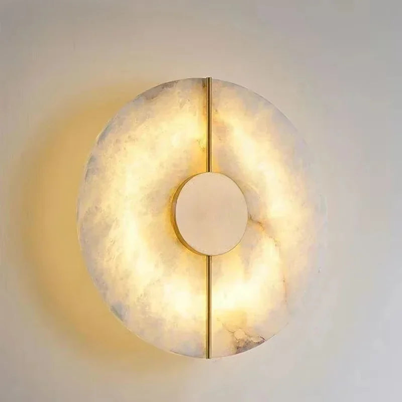 Kensley Nordic Alabaster Wall Sconce for Bedroom – detail view 3