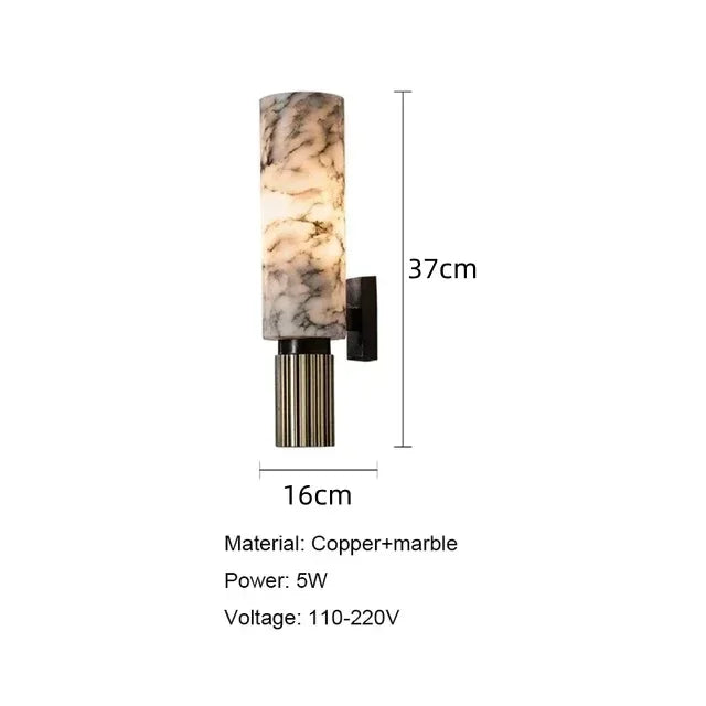 Aster Lattice Marble Wall Sconce – Italian Modern – product detail 7