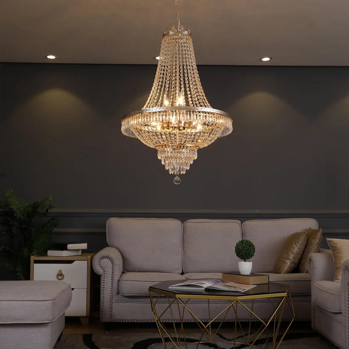 Zorin Arc Crystal Pendant Light – product view 4