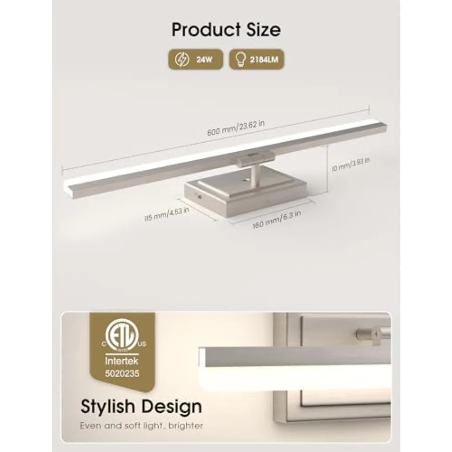 Designer LED Bathroom Vanity & Mirror Light – Modern Dimmable LED for Bathroom, Restaurant & Café | Oriana Halo by Evenlyr