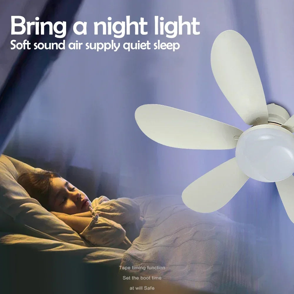 Doria 52cm E27 Ceiling Fan Light – 3-Color Remote
