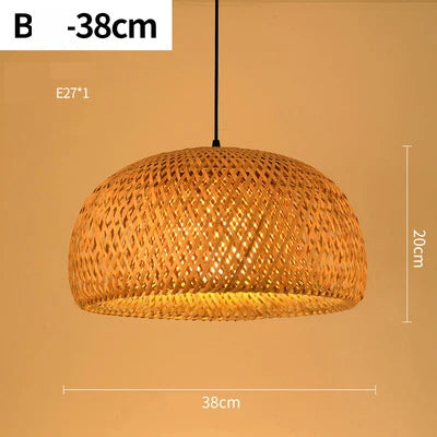 Tivoli Round Rattan Chandelier for Dining Room – Bamboo