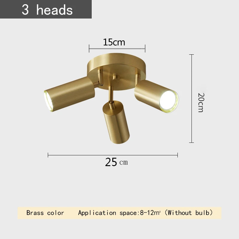 Brass Flush Mount Ceiling Light – Nordic Modern for Bedroom & Bedside, Hallway & Entryway, Living Room | Seren Arc by Evenlyr