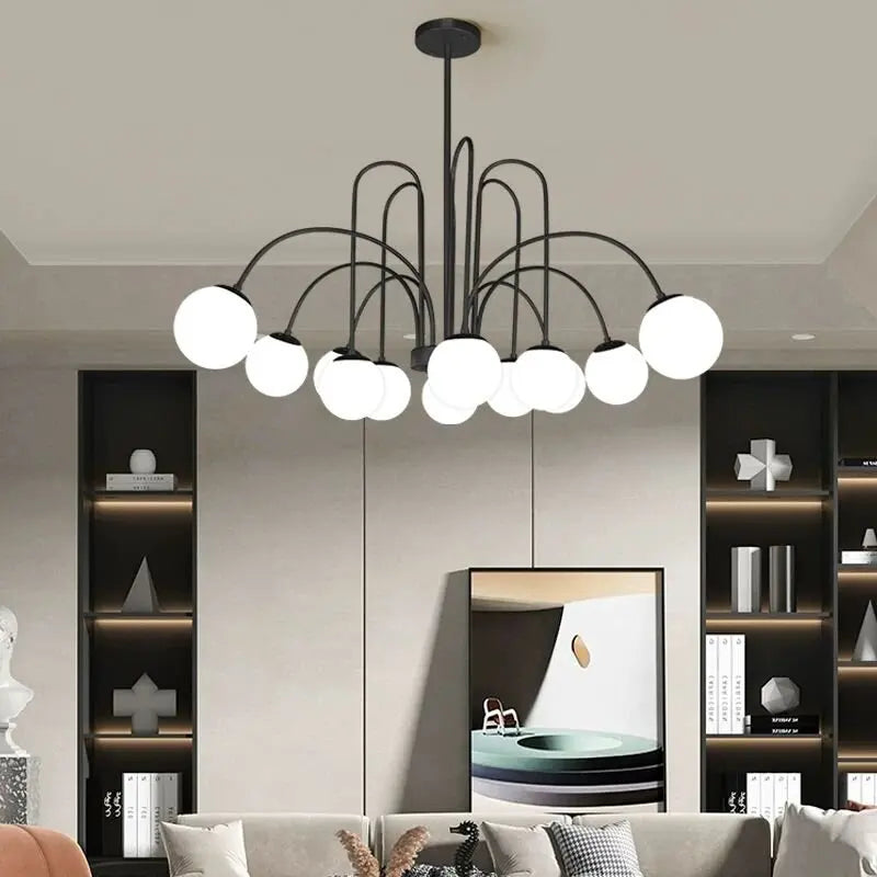 Fabric Chandelier – Nordic Minimalist for Living Room, Restaurant & Café | Virelle Arc by Evenlyr