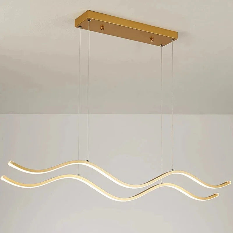 Maelis Arc Wave Aluminum Pendant Light – product view 7