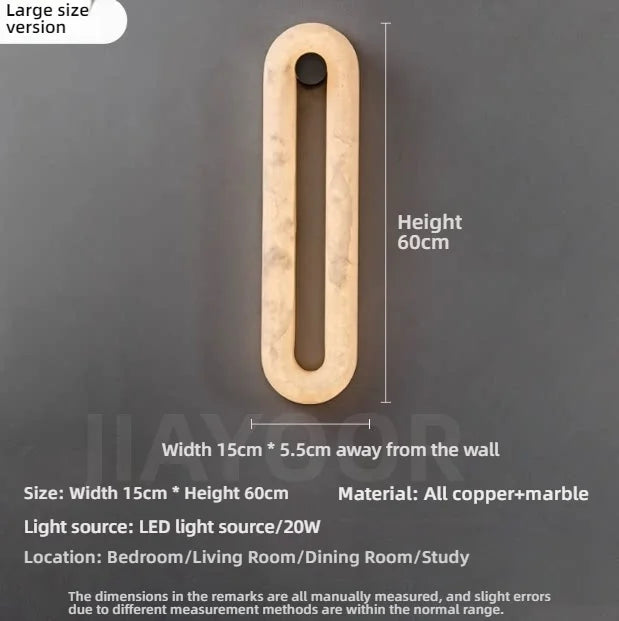 Riva Veil Marble Wall Sconce – Modern – product detail 7