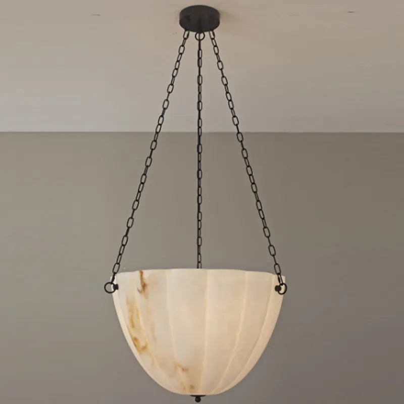 Roselle Halo Sculptural Alabaster Pendant Light – product view 12