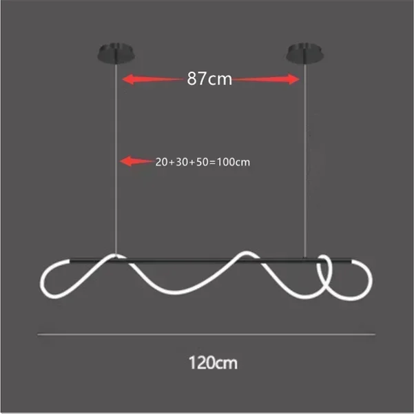 Metal Linear Chandelier – Modern LED Linear for Dining Room & Kitchen, Restaurant & Café | Alora Veil by Evenlyr