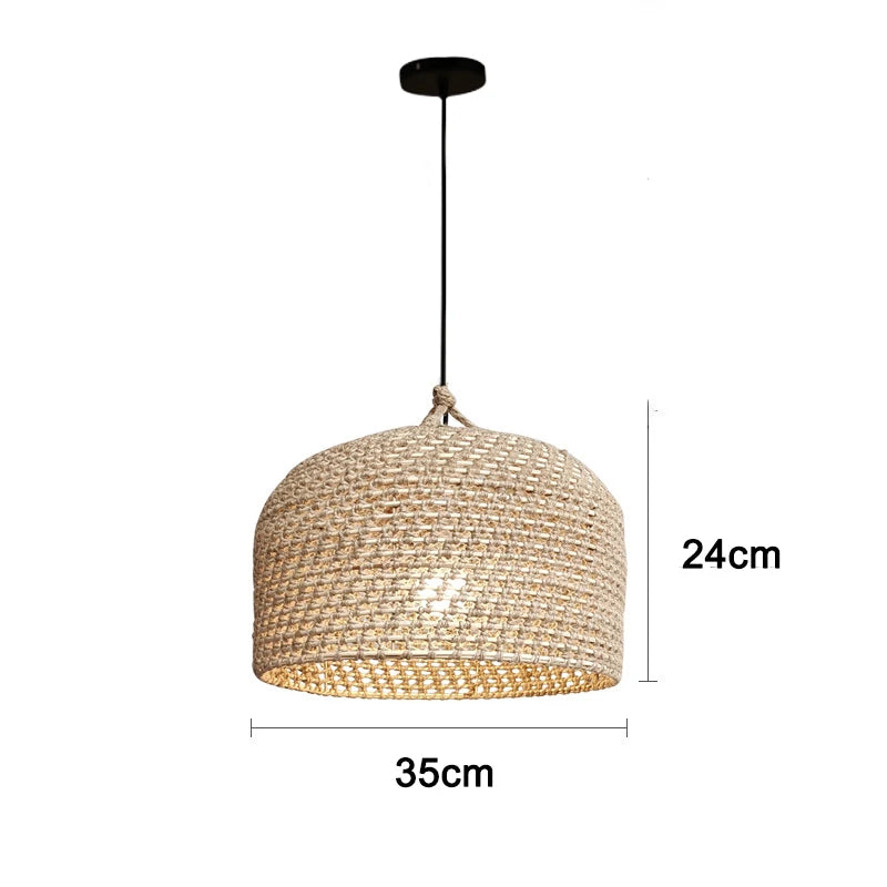 Rattan Pendant Light – Vintage Modern for Kitchen Island, Dining Room, Restaurant | Ophelia Orbit by Evenlyr