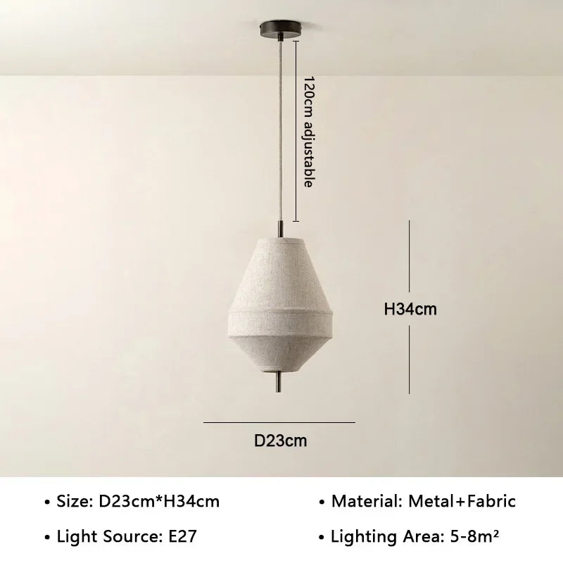 Fabric Chandelier – Wabi-Sabi Japanese for Bedroom & Bedside, Living Room, Restaurant & Café | Elowen Orbit by Evenlyr