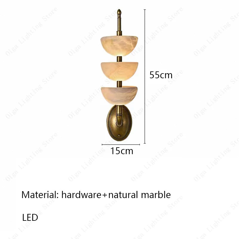 Tala Stone Natural Marble Wall Sconce – Dimmable – product detail 11