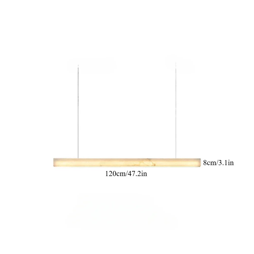 Merano Natural Marble Linear Chandelier for Kitchen Island – detail view 10