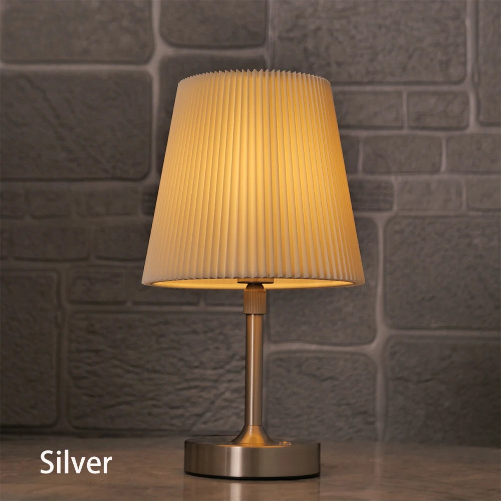 Metal Table Lamp – Modern Minimalist Cordless Rechargeable for Bedside, Restaurant Table, Hotel Room | Zaria Grove by Evenlyr