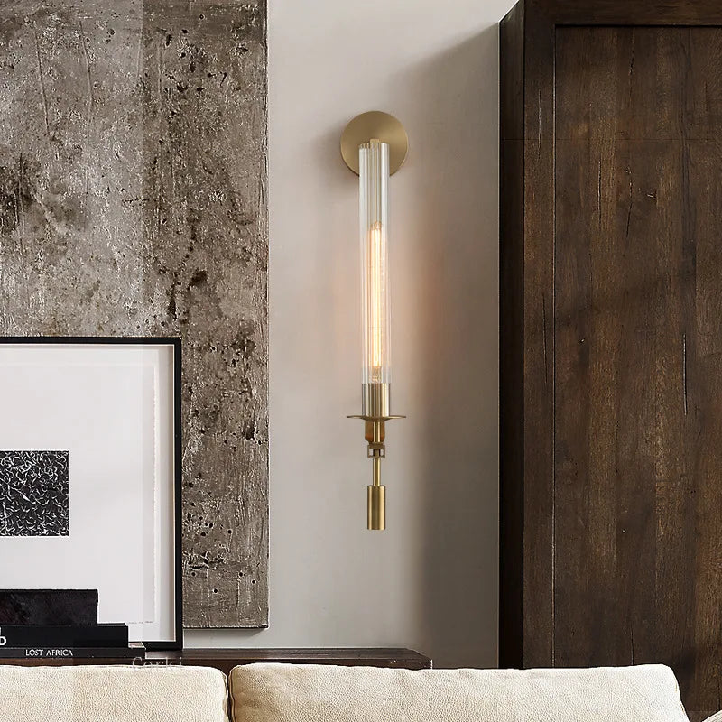 American Country Retro Brass Led Wall Lamps living room Foyer Hotel Bedroom Bedside Stairs Surface Mount Wall Light Luminaire