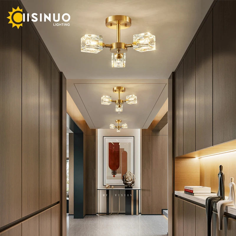 Ilaria Flush Mount Crystal Chandelier for Dining Room – Luxury – detail view 2