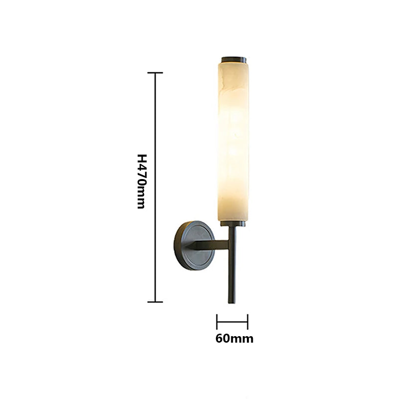 Ayla Orbit Natural Marble Wall Sconce – Vintage – product detail 7